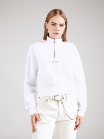 Sweat-shirt 'Graphic Sara 1/4 Zip' LEVI'S ® en blanc : devant