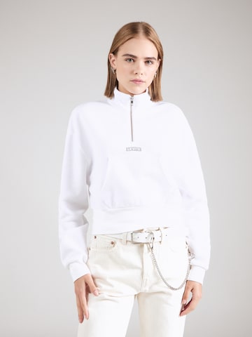 LEVI'S ® Μπλούζα φούτερ 'Graphic Sara 1/4 Zip' σε λευκό: μπροστά
