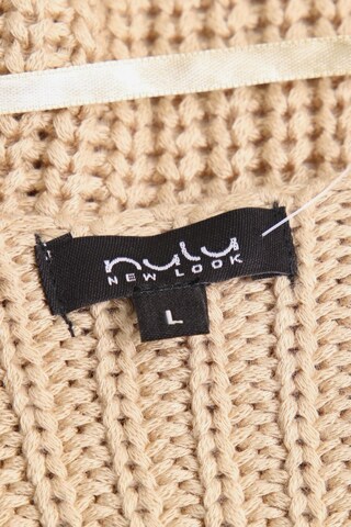 NEW LOOK Sweater & Cardigan in L in Beige