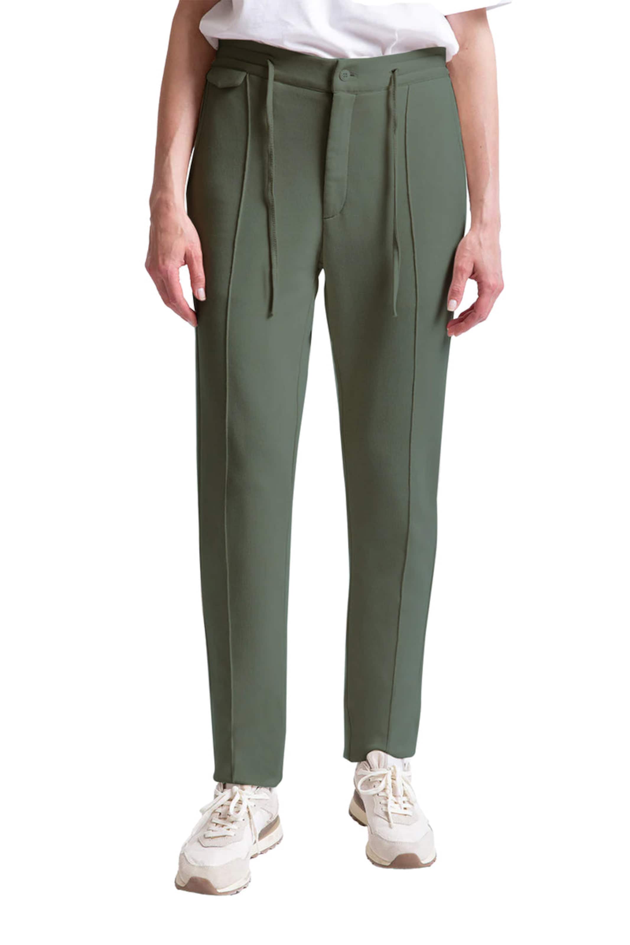 UNIQVIBE Regular Trousers in Green: front