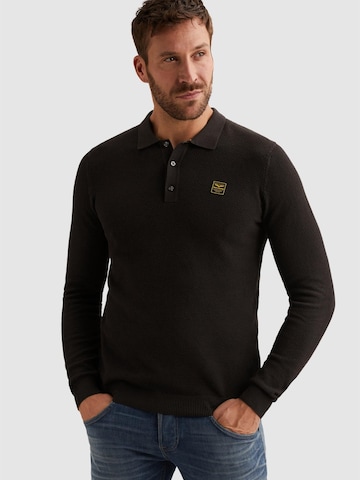 PME Legend - Jersey 'Polo shirt in 100% cotton with long sleeves' en gris