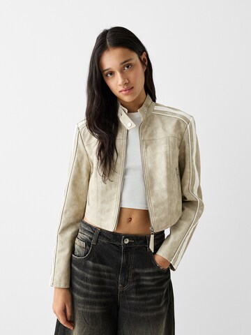 Bershka Between-season jacket in Beige: front