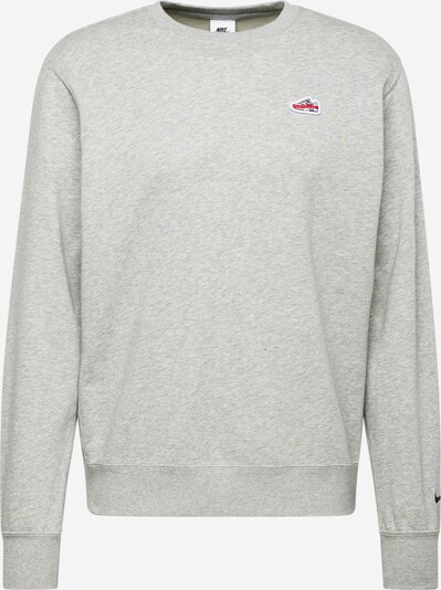 Nike Sportswear Sweatshirt em acinzentado / vermelho / preto / branco, Vista do produto