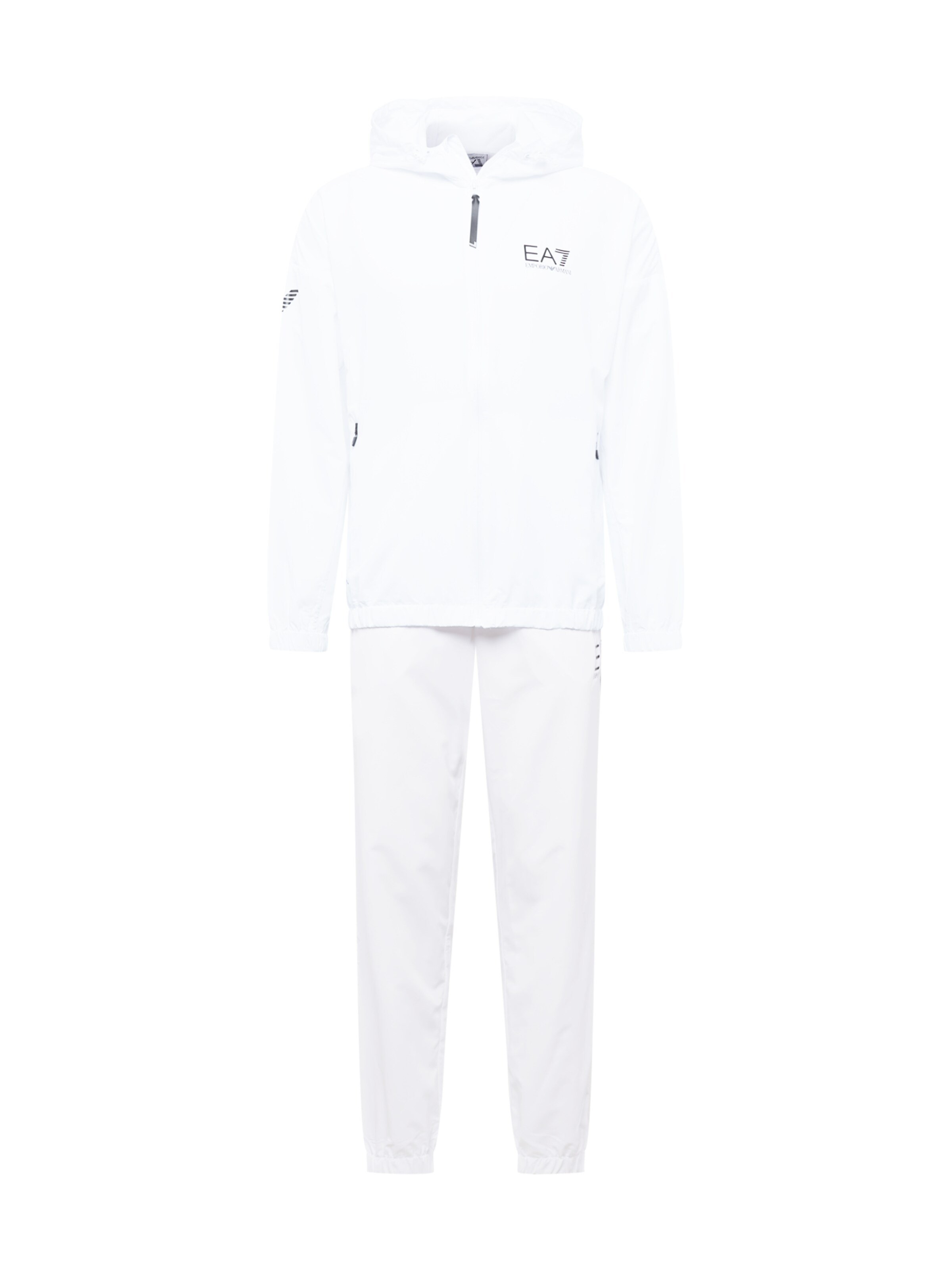 EA7 Emporio Armani - Traje para estar en casa en blanco: frente