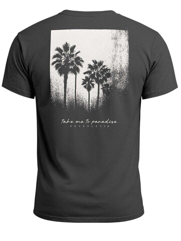 Neverless Shirt 'Palmen' in Grey
