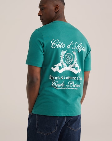 WE Fashion T-Shirt 'Côte d'Azur' in Grün: Vorderseite