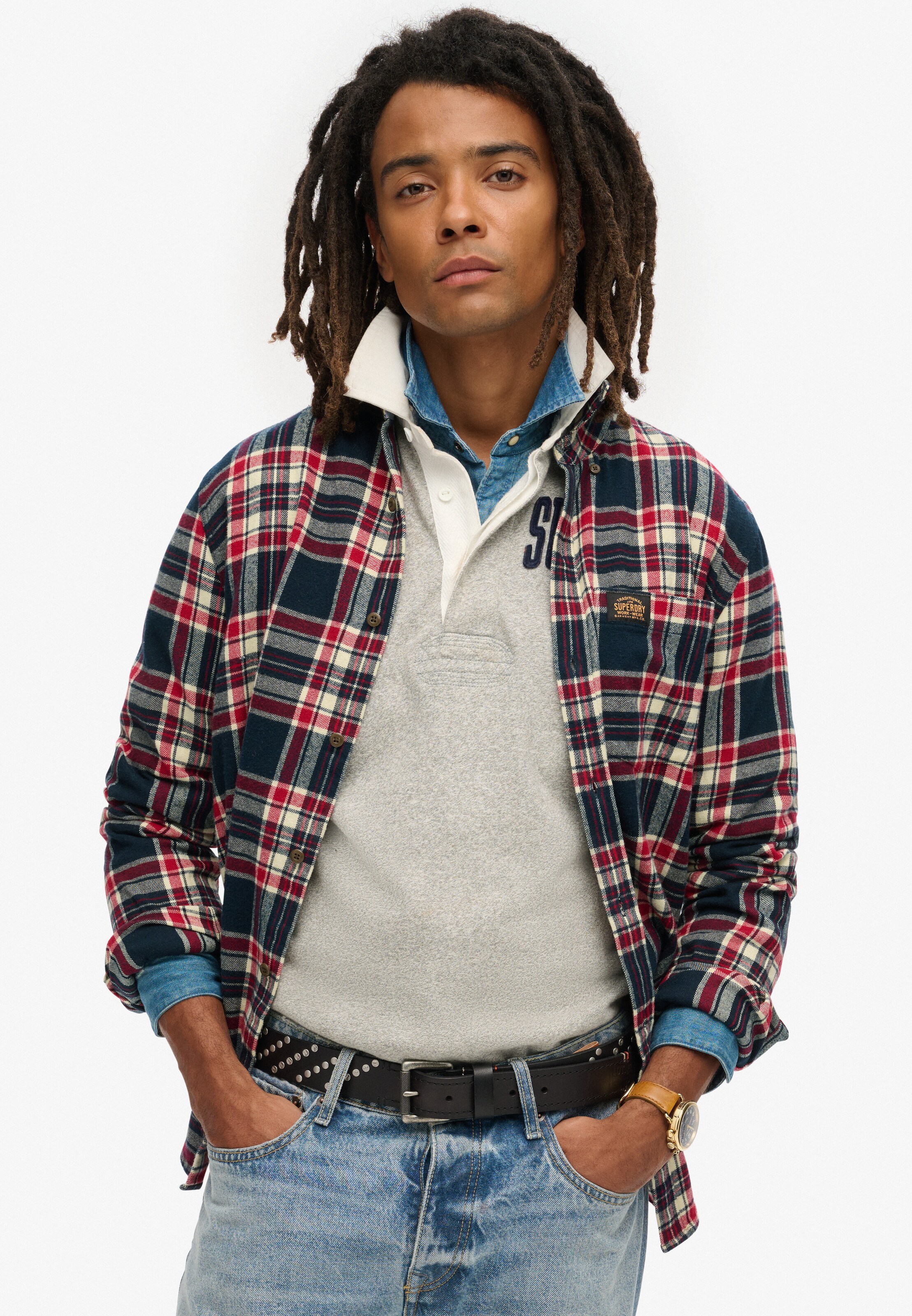 Superdry Gürtel in Schwarz: Vorderseite