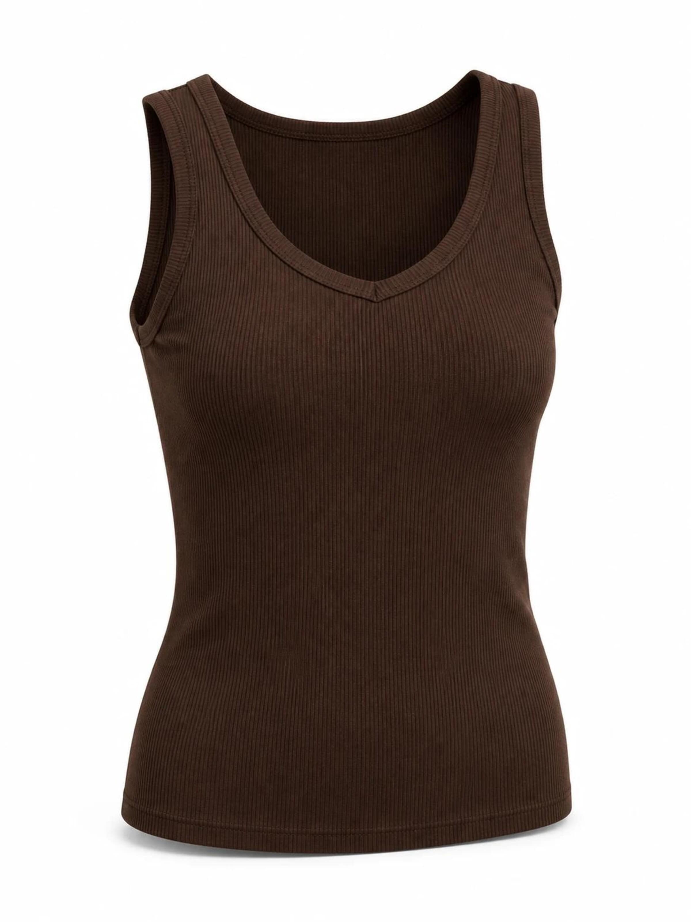 AOTTORI Top in Brown: front