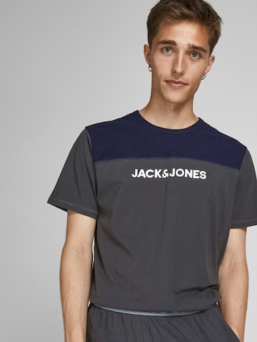 JACK & JONES Long Pajamas 'Smith' in Grey