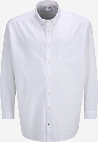 Regular fit Camicia 'Oxford' di Jack & Jones Plus in bianco: frontale