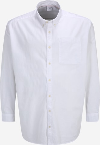 Jack & Jones Plus Regular fit Button Up Shirt in White: front