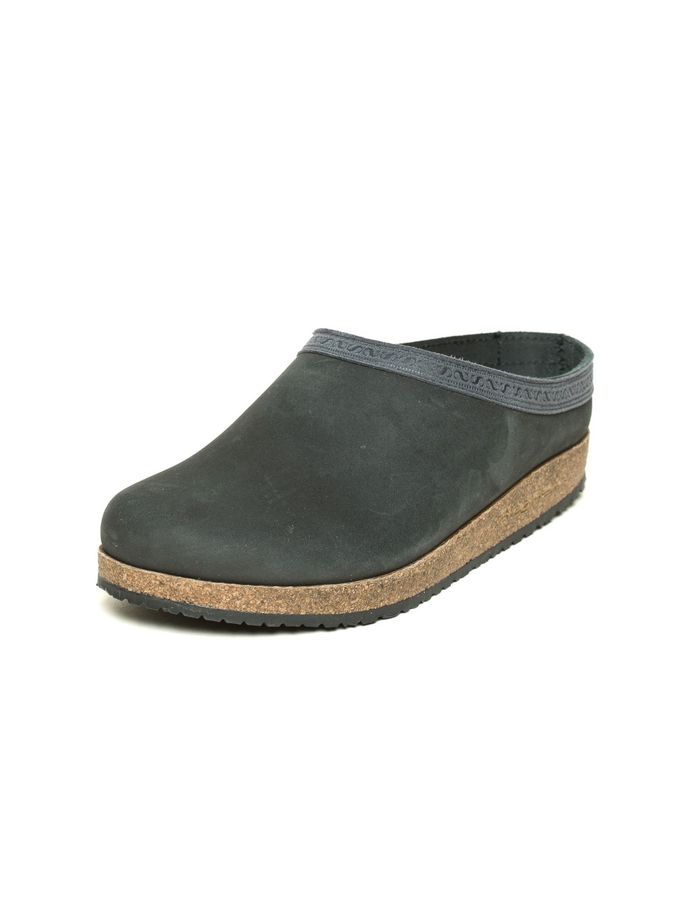 Stegmann Clogs 'Lederhausschuh Leder Clog Stegmann' in Grey: front