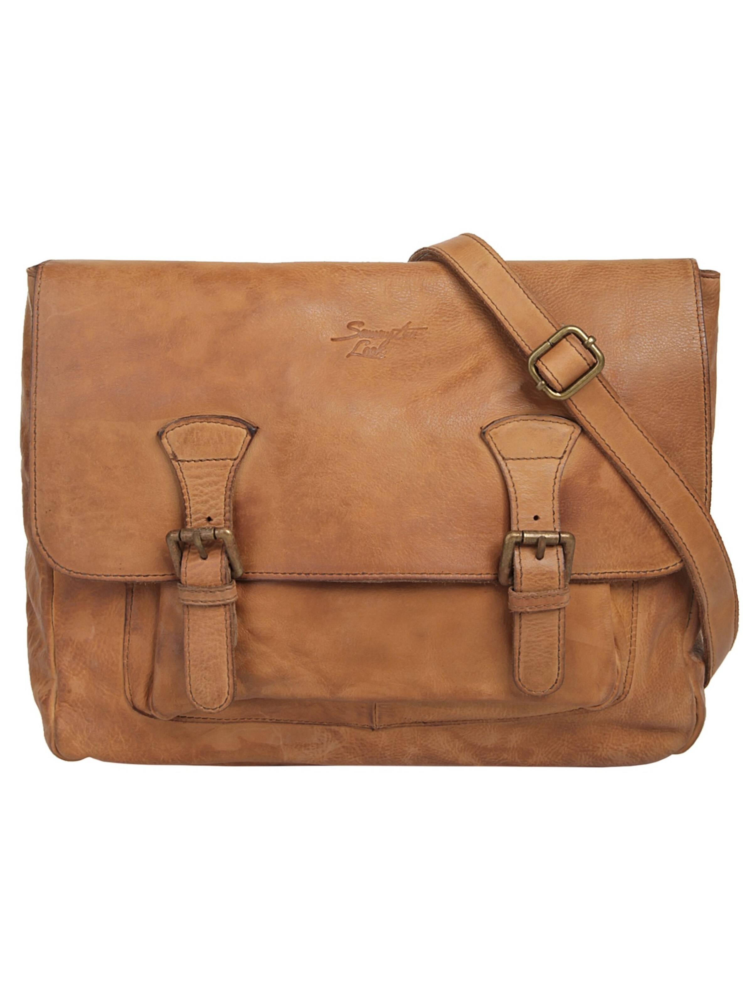 Sac à bandoulière 'SATCHEL' Samantha Look en marron : devant