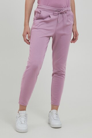 b.young Slim fit Pleat-front trousers 'Rizetta' in Purple: front