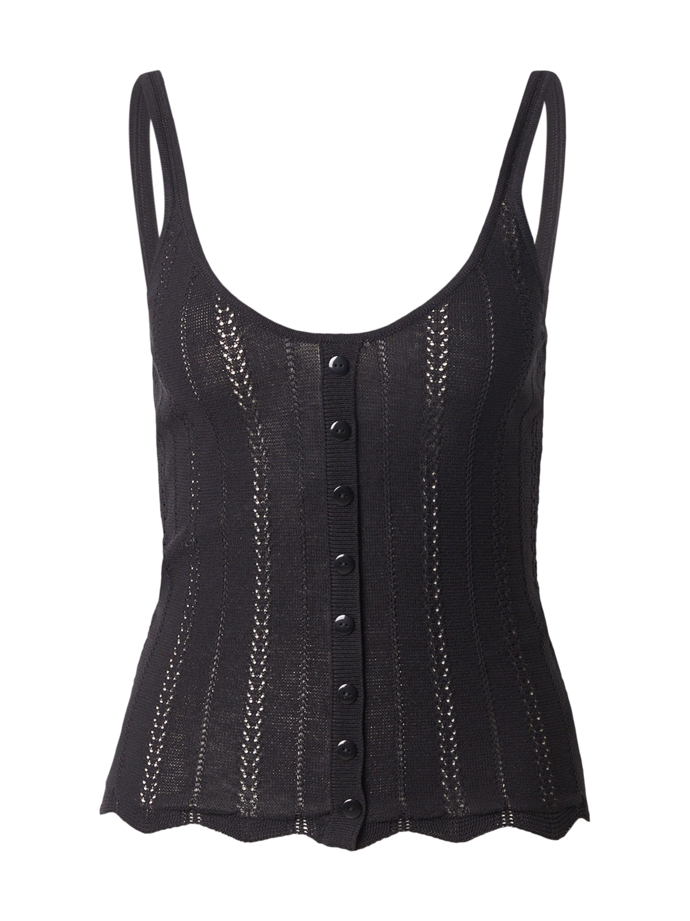 ABOUT YOU Knitted Top 'Asta' in Black: front