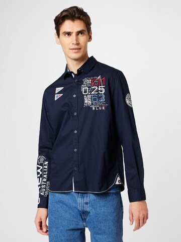 CAMP DAVID Regular fit Button Up Shirt 'Laser Sailing' in Blue: front