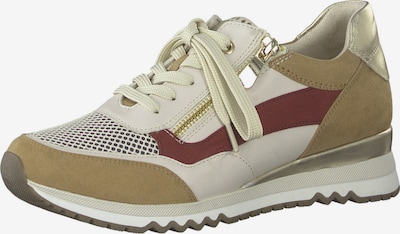 MARCO TOZZI Sneakers in Cream / Sepia / yellow gold / Dark red, Item view
