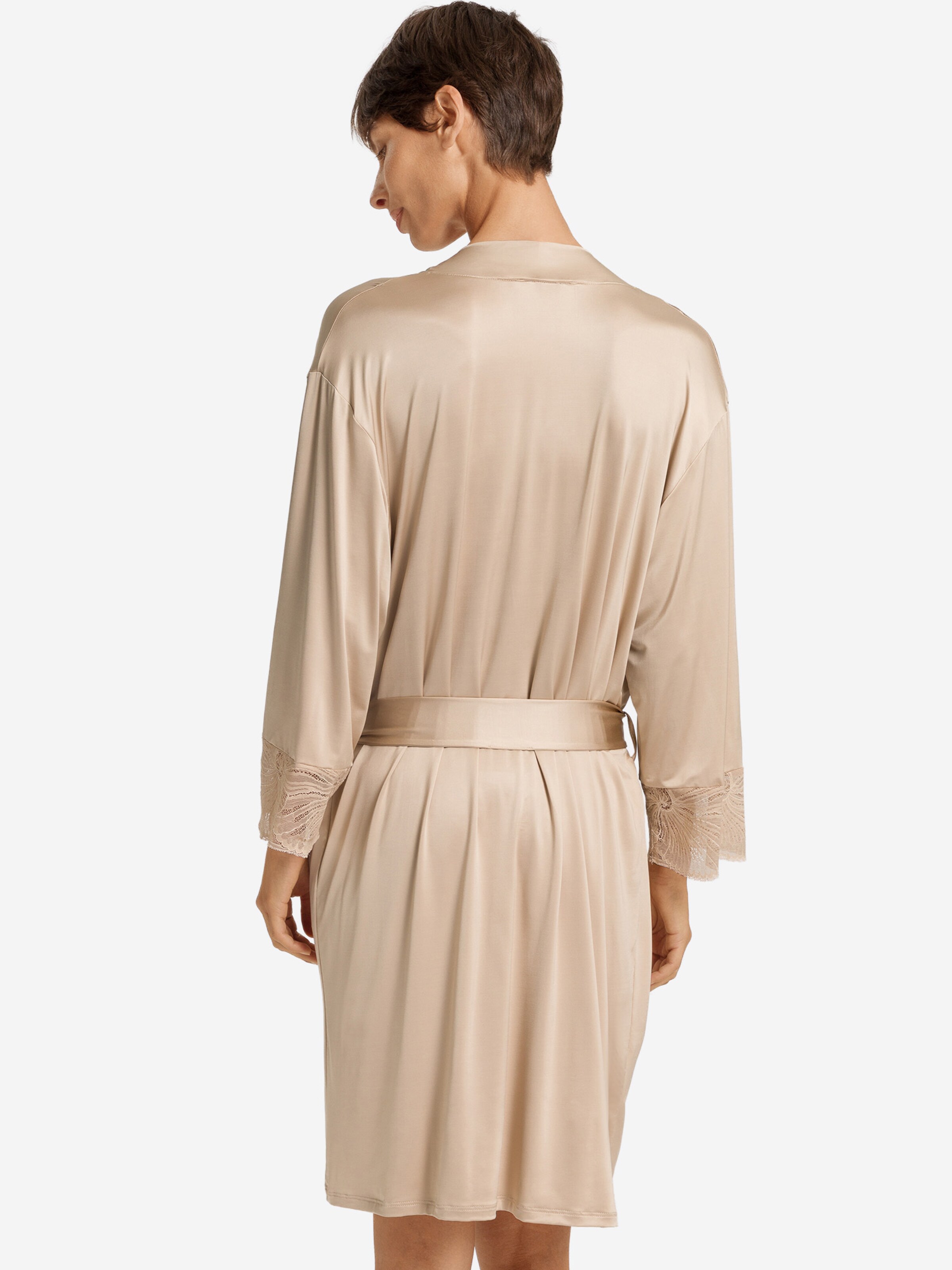Hanro Badjas kort ' Lilith Kimono ' in Beige