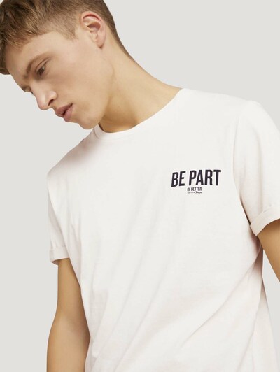 TOM TAILOR DENIM T-Shirt in schwarz / weiß, Produktansicht