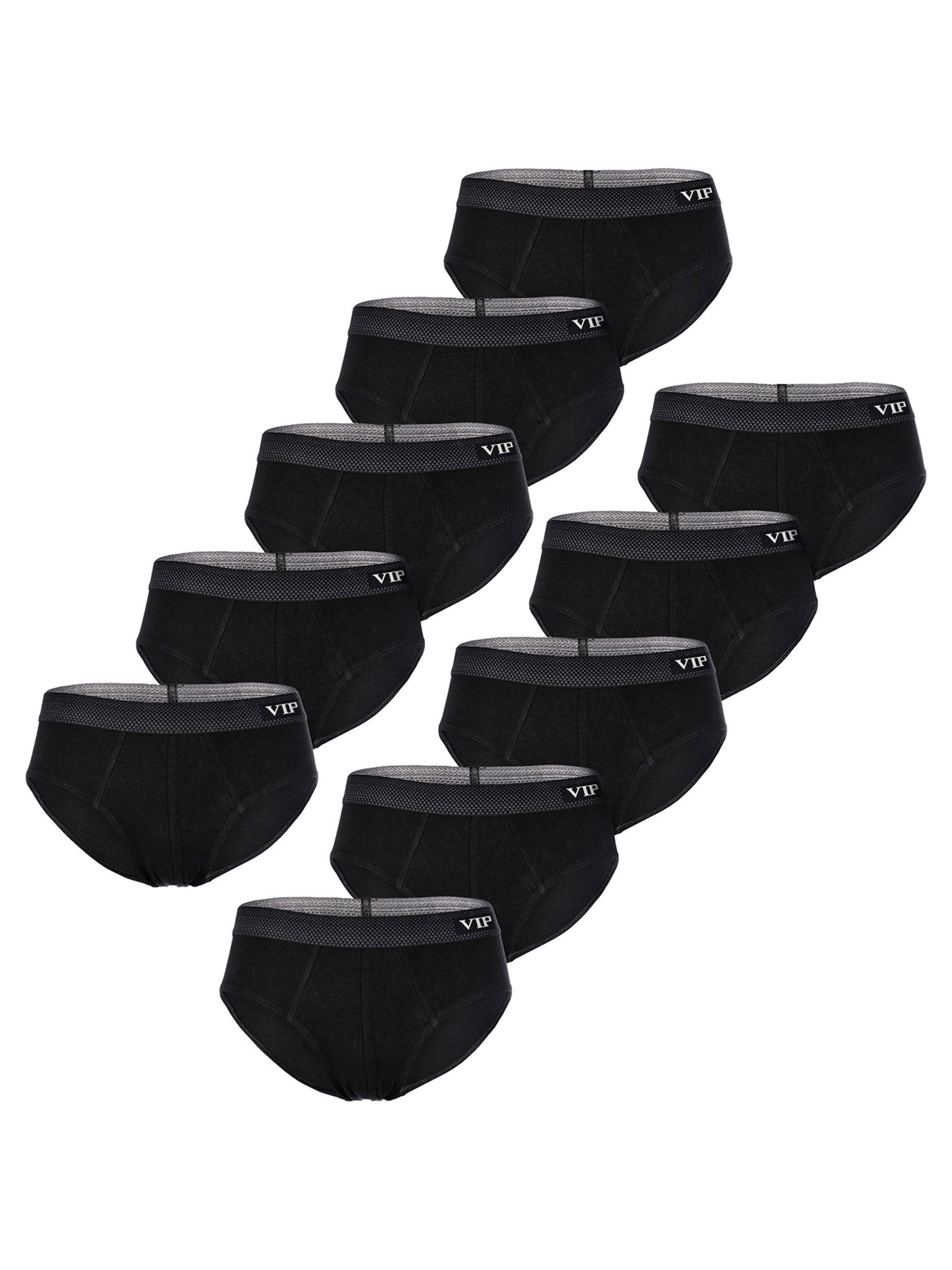 VIP Slip ' Premium Jersey Stretch ' in Zwart: voorkant