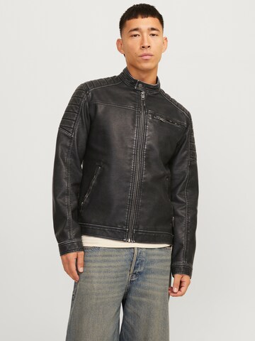 JACK & JONES Kurtka przejściowa 'JJERocky' w kolorze czarny: przód