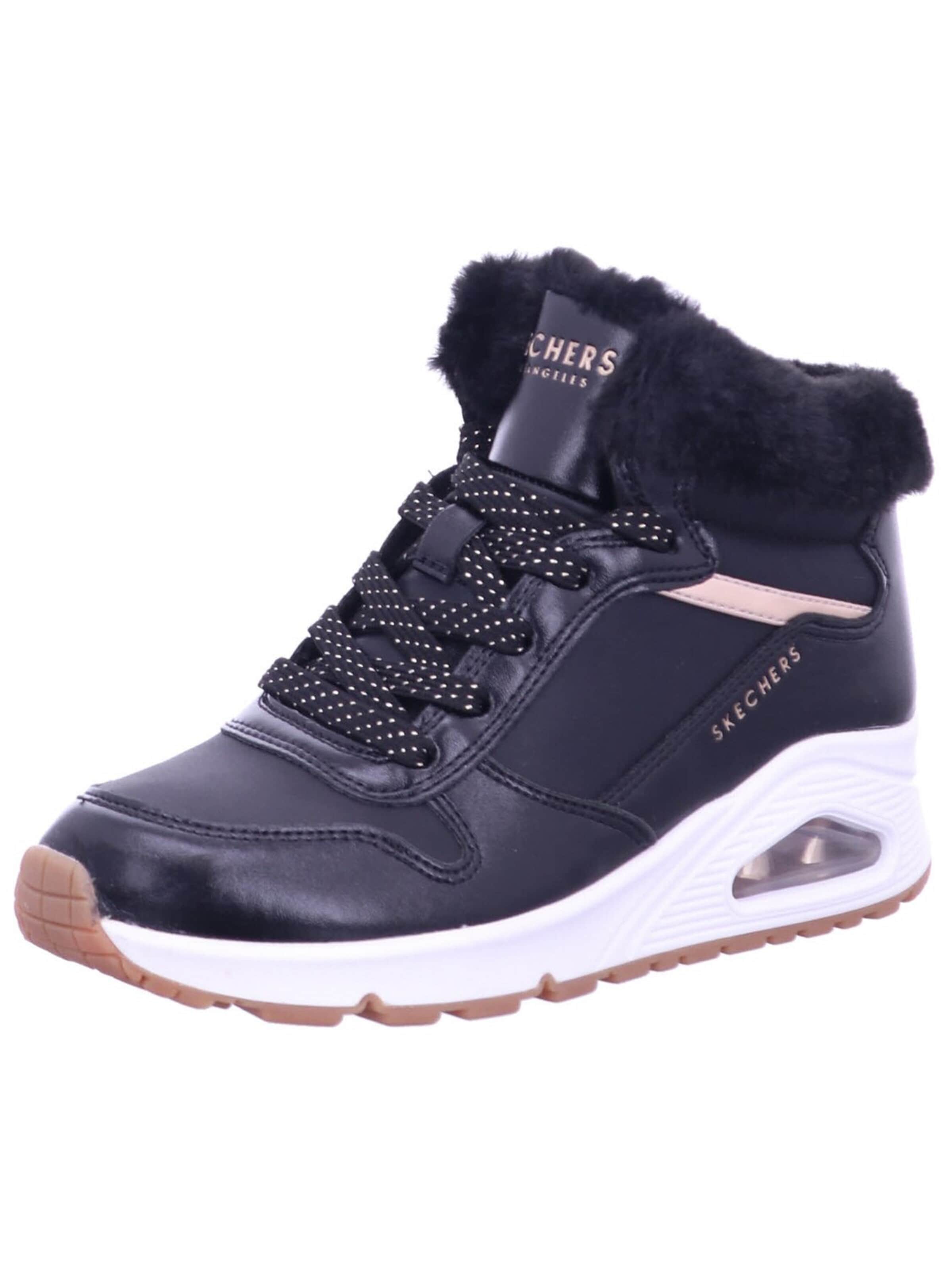 SKECHERS Boots 'Stiefel Mädchen 310518L BKRG Kunststoff (Synthetik) in schwarz' in Black: front