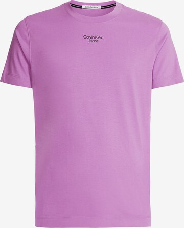 T-Shirt Calvin Klein Jeans en violet : devant