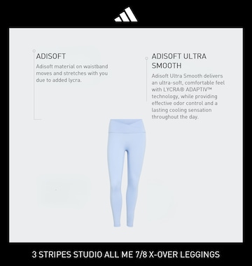 ADIDAS PERFORMANCE Skinny Workout Pants 'Studio All Me' in Blue