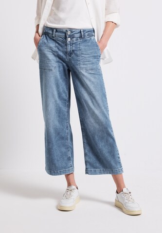 STREET ONE Wide leg Jeans in Blue: front