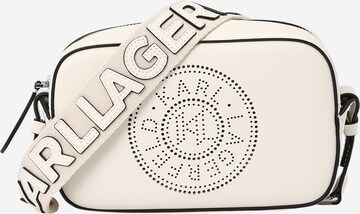 Borsa a tracolla di Karl Lagerfeld in beige: frontale