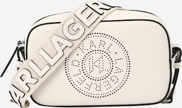 Borsa a tracolla di Karl Lagerfeld in beige: frontale