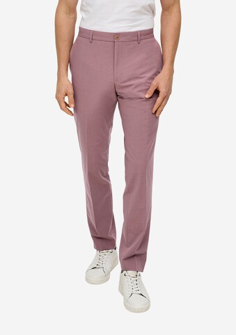 Coupe slim Pantalon chino s.Oliver BLACK LABEL en violet : devant