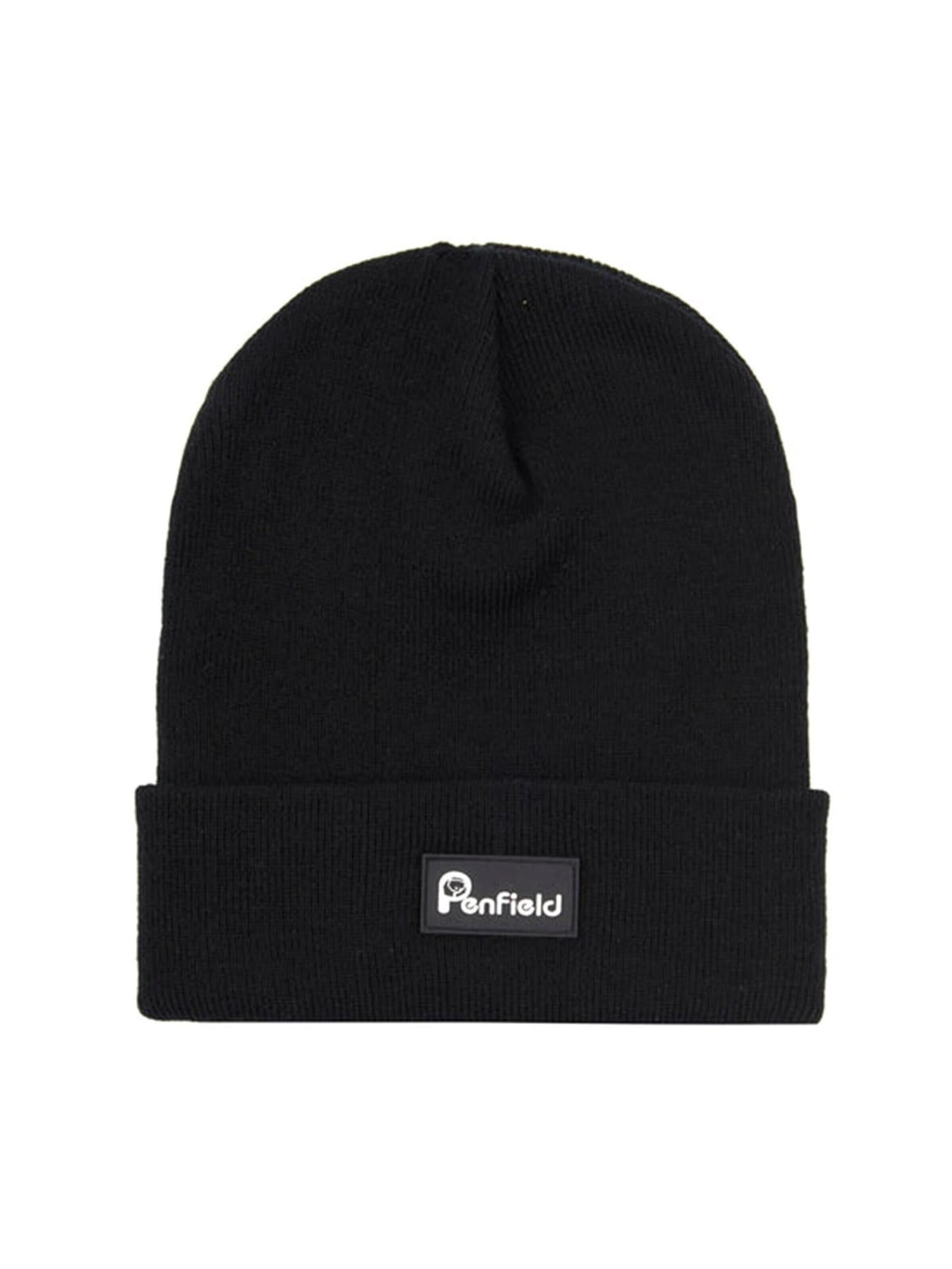 PENFIELD Beanie 'Bear Reverse' in Black: front
