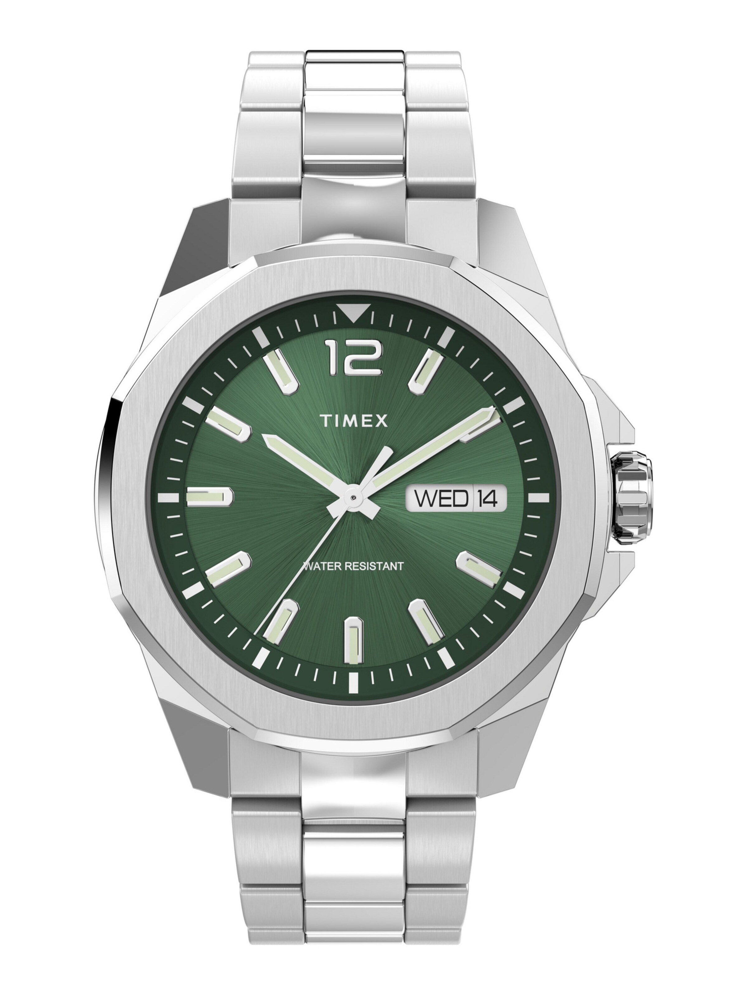 TIMEX Analoog horloge 'Essex Ave' in Zilver: voorkant