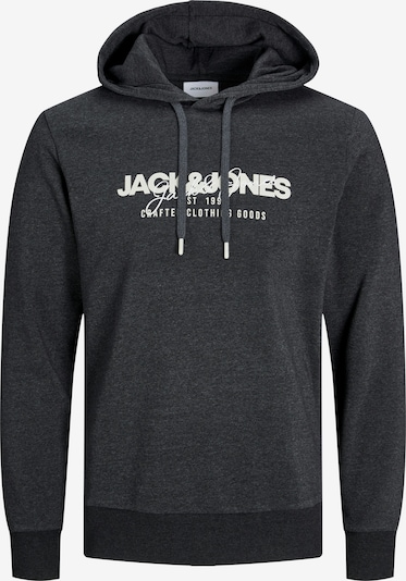 JACK & JONES Sweatshirt 'JJAlvis' in S in schwarzmeliert / weiß, Produktansicht