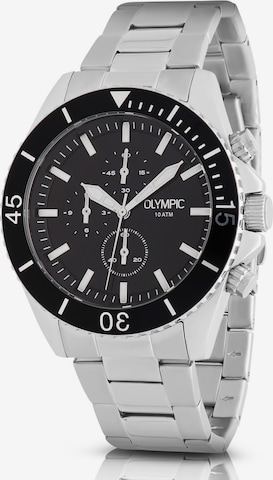 Montre à affichage analogique Olympic en argent : devant