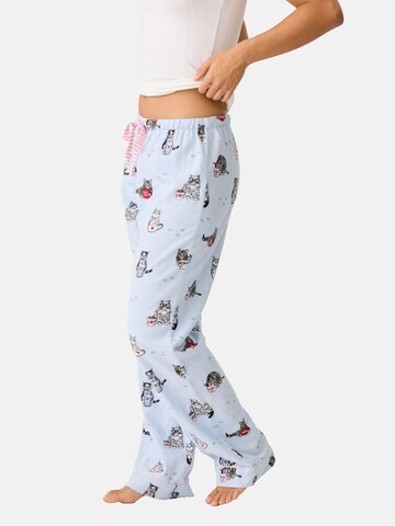 PJ Salvage Pyjamabroek ' Flannels ' in Blauw: voorkant