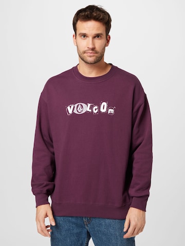 Volcom Sweatshirt in Purple: front