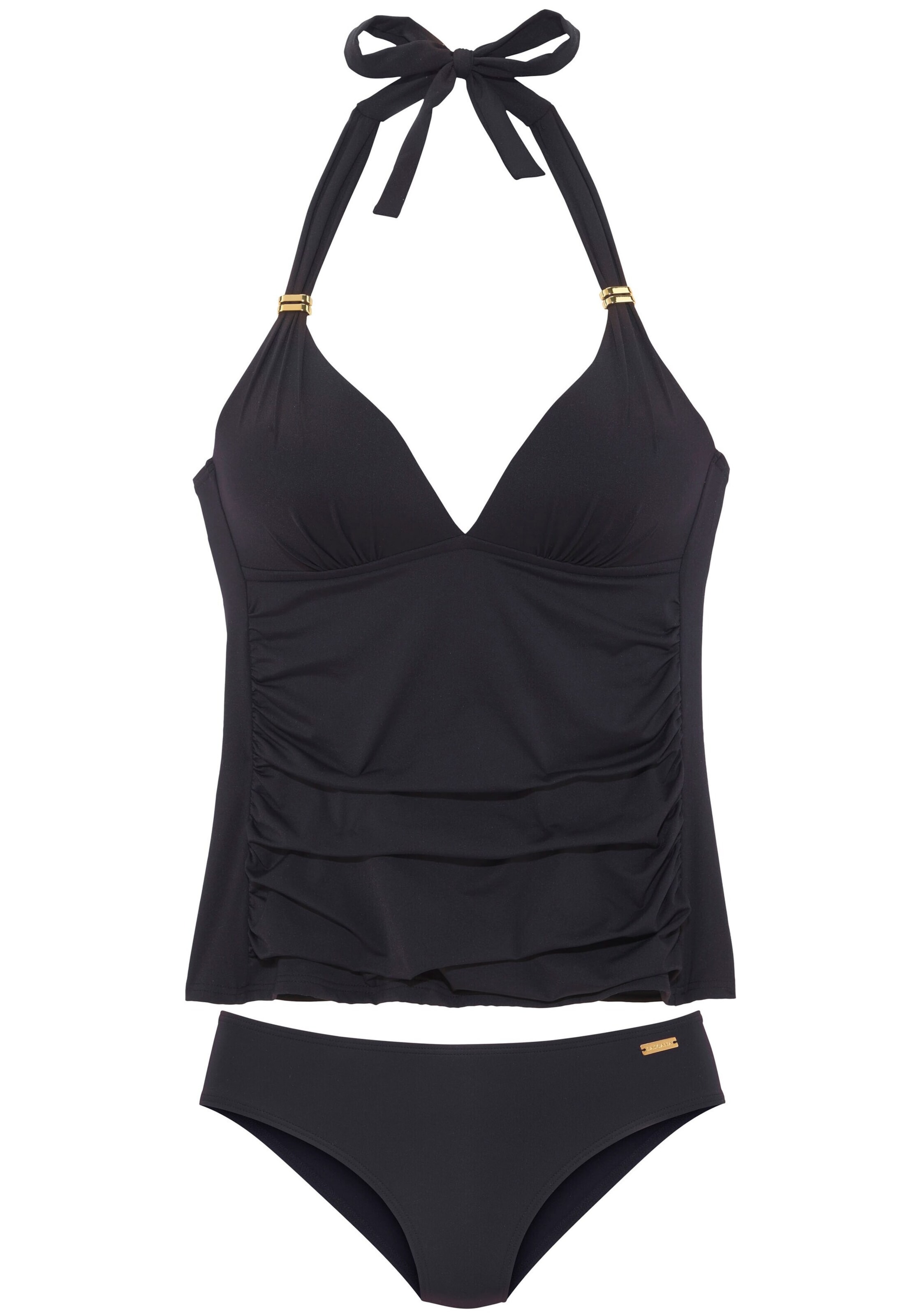 LASCANA - Triángulo Tankini en negro: frente