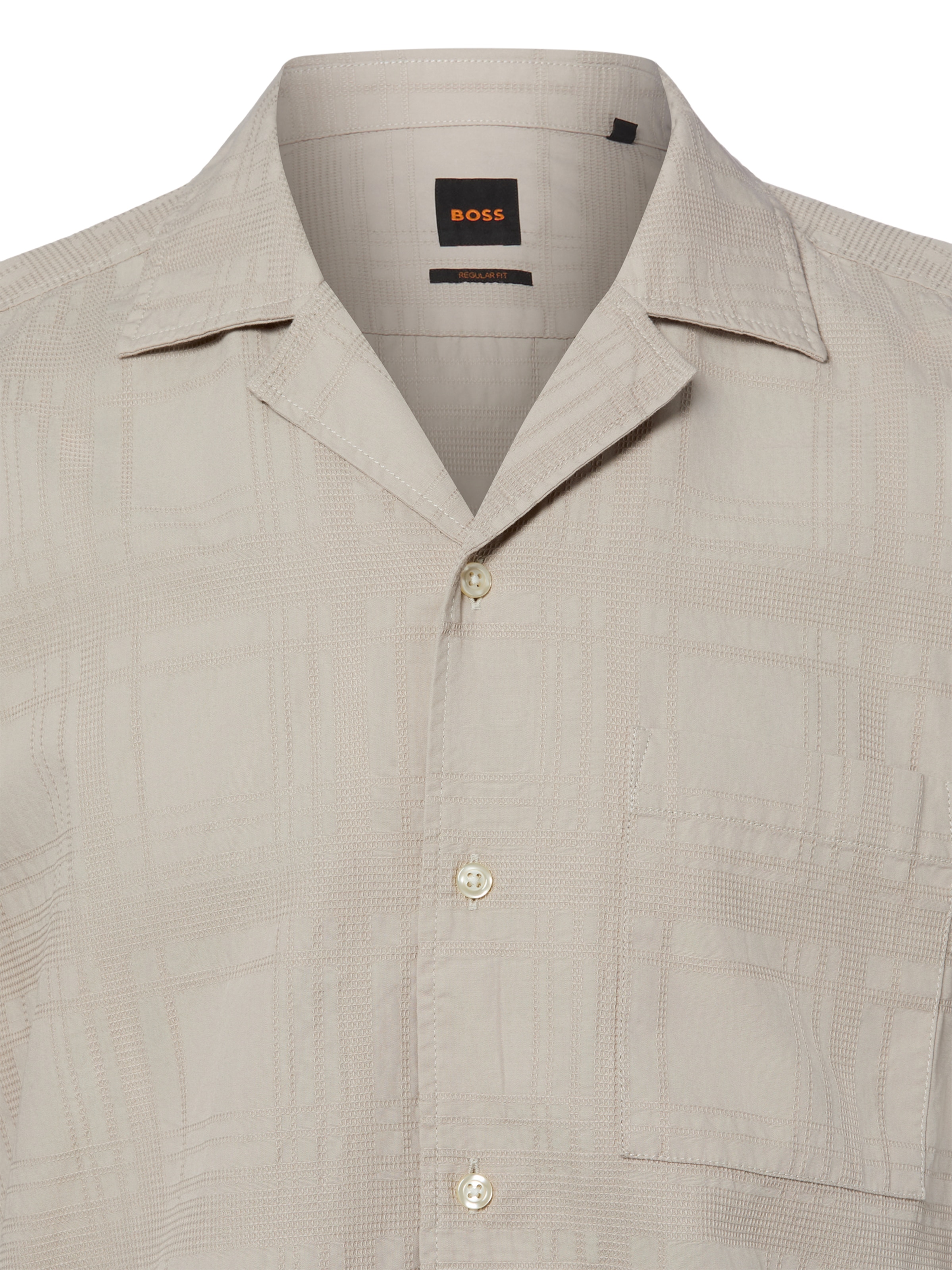 BOSS Regular fit Button Up Shirt 'Rayer' in Beige