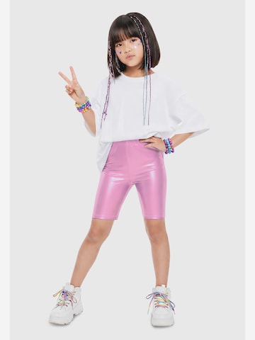 Denokids Skinny Leggings ' Above Knee ' in Pink: front