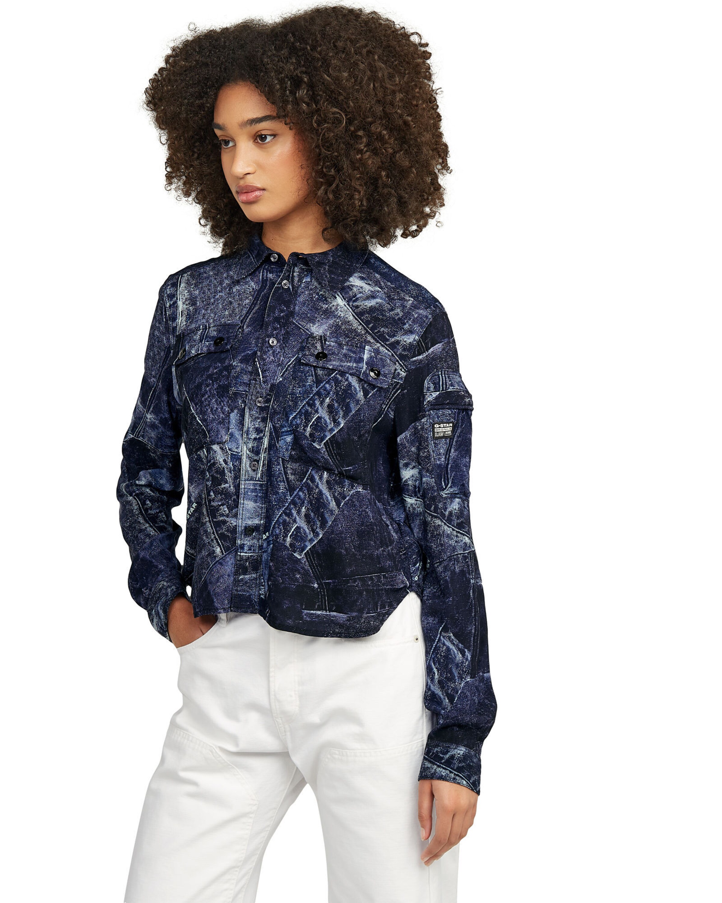 G-STAR Blouse 'Print' in Mixed colors