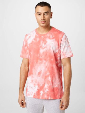 ADIDAS ORIGINALS Shirt 'Adicolor Essentials Trefoil Tie-Dyed' in Rot: predná strana