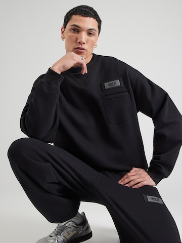 Avirex Sweatshirt in Zwart: voorkant