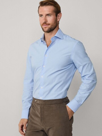 Hackett London Regular Fit Hemd ' FORMAL GINGHAM ' in Blau