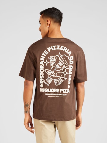 T-Shirt 'GIANNIS' JACK & JONES en marron