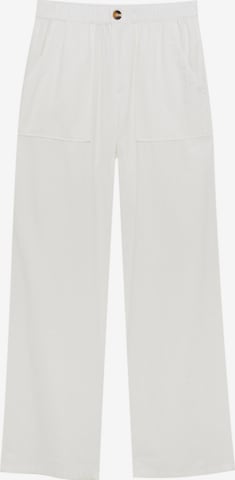 Pull&Bear Pants in White: front