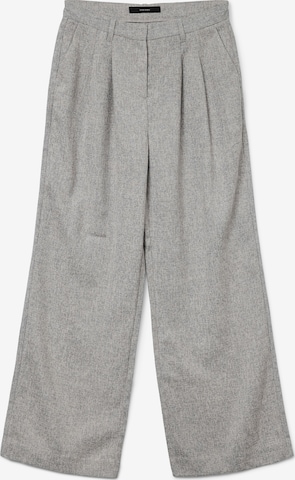 balta VERO MODA Plačios klešnės Klostuotos kelnės 'TAMMI': priekis