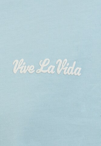 T-Shirt 'VIVE LA VIDA' Key Largo en bleu
