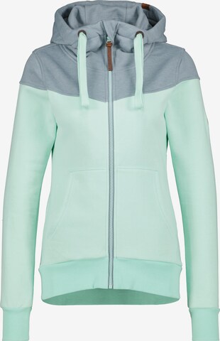 Alife and Kickin Zip-Up Hoodie 'PalinaAK A' in Green: front